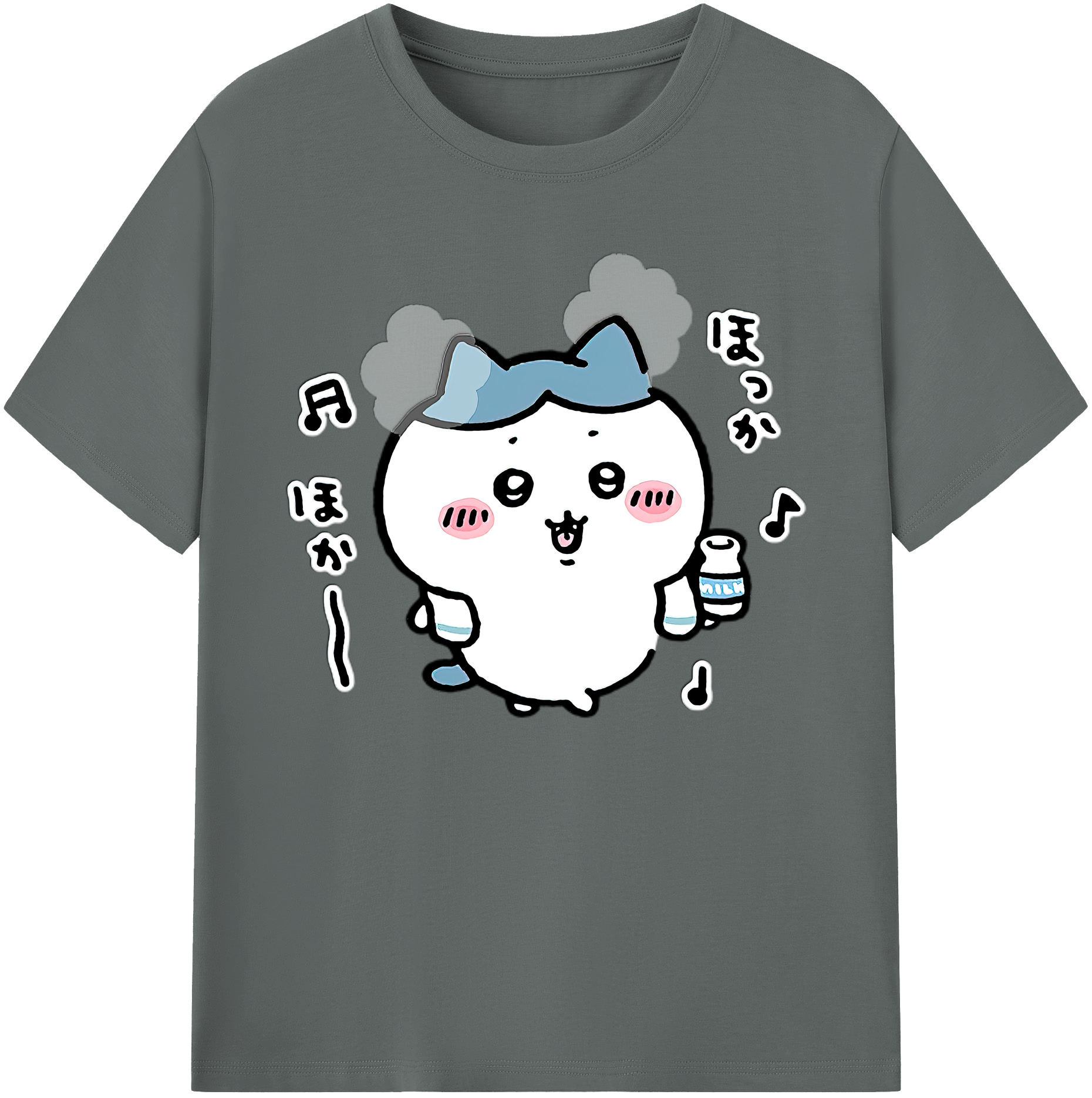 （画像用） ちいかわ ハチワレ Chii-kawa hachiware 綿100％ メンズ半袖Tシャツ｜肌触りやわらか＆通気性